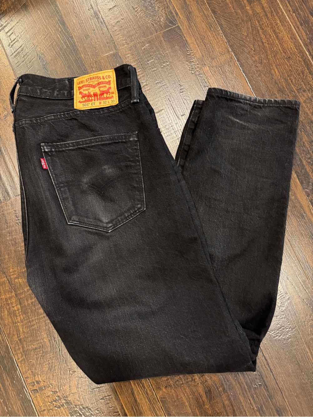 Levi's Men's Black Straight-Leg Jeans 501 buttonfly